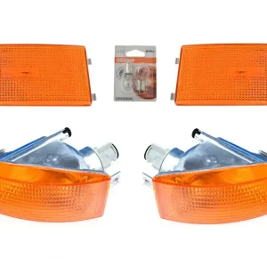 Groothandel Richtingaanwijzers + reflectoren voor PORSCHE 964 VOORKANT knipperlichten ORANJE SET TÜV