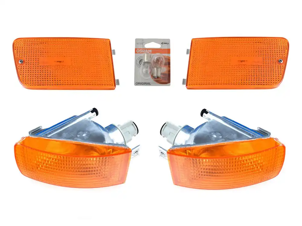 Groothandel Richtingaanwijzers + reflectoren voor PORSCHE 964 VOORKANT knipperlichten ORANJE SET TÜV
