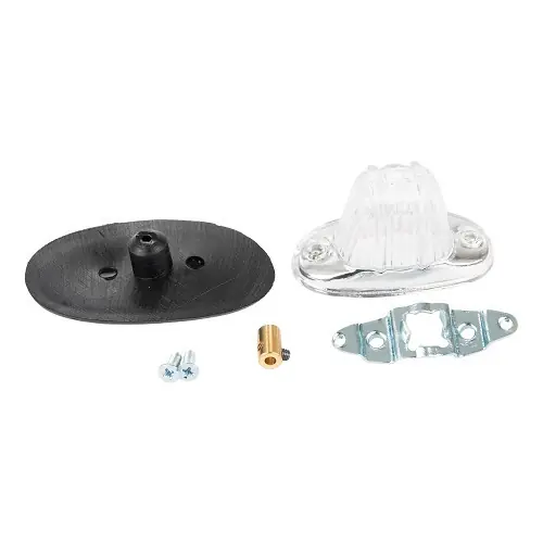 Wit doorrijlicht met chromen voet, Porsche 911R stijl Origineel